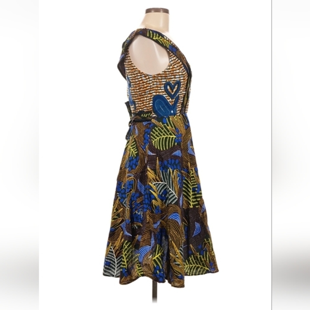 Amani Liberia Handmade Cotton Cocktail Dress  Size 6 - Picture 6 of 8